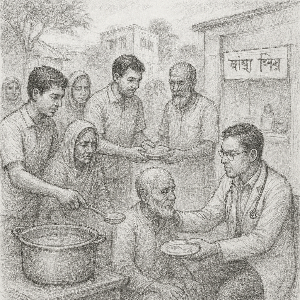 ১️. মানবসেবা ১️. খাদ্য ও চিকিৎসা সহায়তা